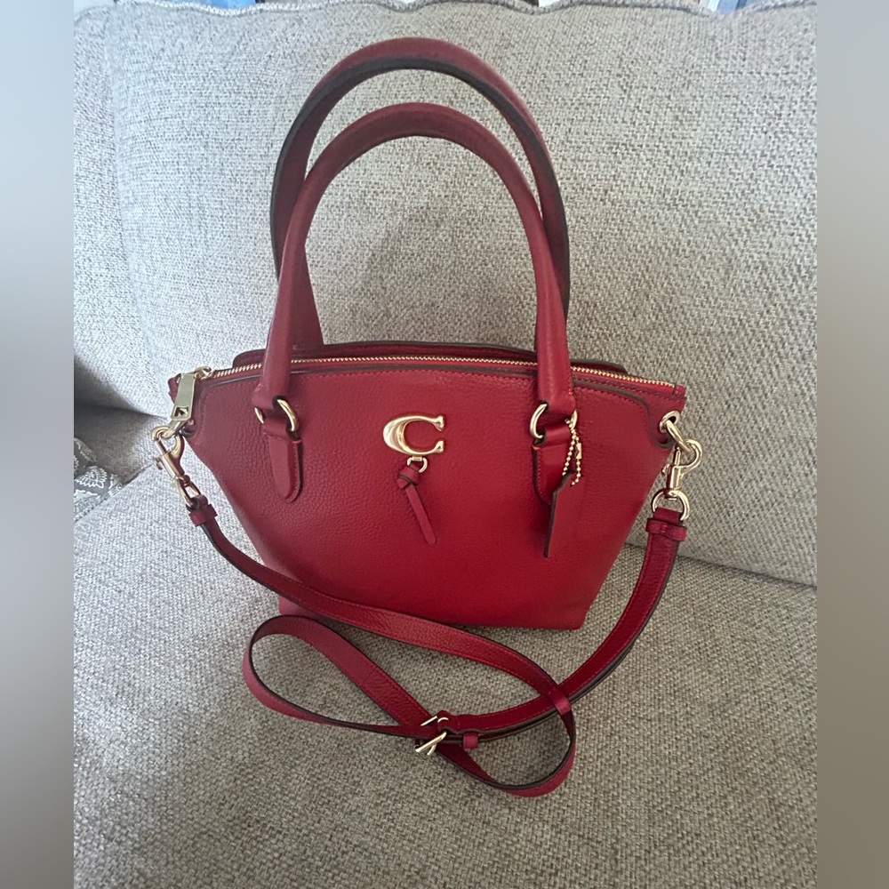 NWT Coach Cherry Red Remi Satchel Crossbody